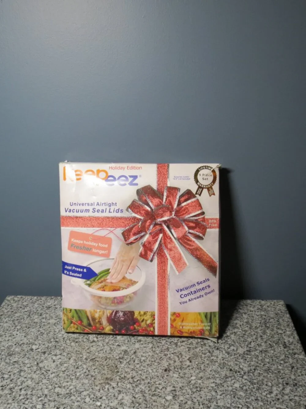 Keepeez Universal Airtight Vacuum Seal Lids 9 Piece Set New In Box